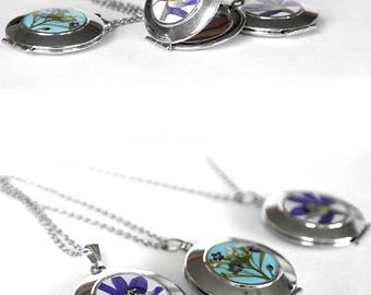 Photo locket necklace Flower locket for mother of the bride gift Wife necklace Wedding necklace Graduation necklace Prom gift memory locket