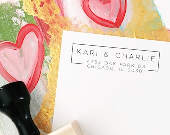 Return Address Stamp, Self-Inking Address Stamp, Wedding Invitation Stamp, Save the Date, Personalized Address Stamp - Custom Address No 144