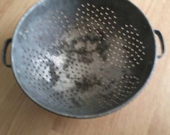 Vintage Large Metal Colander
