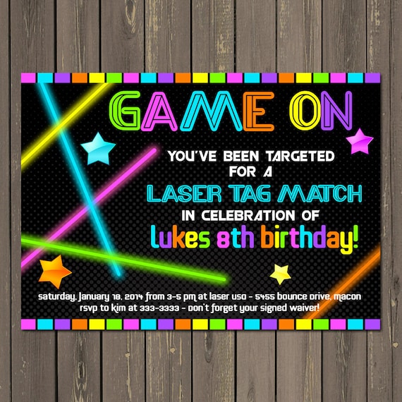 Laser Tag Party Invitation Wording 10