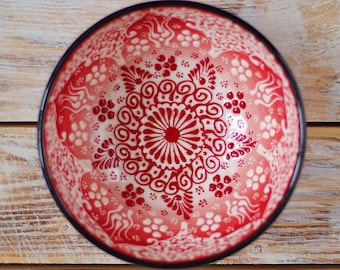Red bowl, pottery bowl, red cup, decorative bowl, ceramic bowl, handmade bowl, red pottery, handmade pottery, stoneware bowl, ceramic bowl