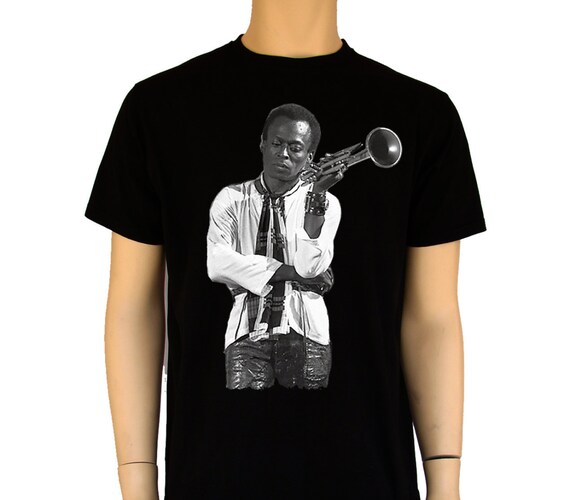 Miles Davis Mens T Shirt Trumpeter Style 100% Cotton Design T