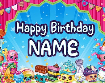 Shopkins Birthday Banner