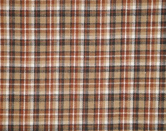 Plaid Homespun Material | Primitive Material | Cotton Sewing Material | Rag Quilt Material | Doll Making Material | Home Decor Material