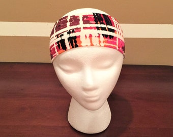 Boho Headband, Yoga Headband, Wide Headband, Fitness Headband, Top knot Headband, Workout Headband, Boho Womens Headband, Abstract Headband