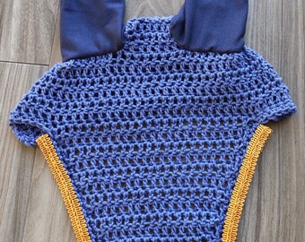 Blue Horse Fly Bonnet/Fly Veil