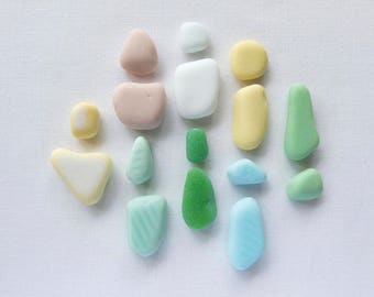English Sea Glass - Milk Glass Duos - Lot DC1062