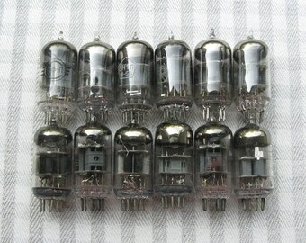 12 pcs Vacuum Tubes, For Craft Hobby, Vintage Destash, Old Vacuum Tubes, Crafting Destash, Destash Crafts, Gift For Techie, Vin