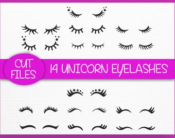 Eyelashes SVG file - Eyelash svg - Eyelash vector - Eyelash cut file - Eyelashes clip art - Eyelashes cricut - Unicorn eyelashes - SVG - DXF