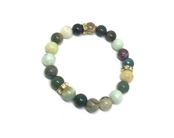 Green bracelet - stone bracelet