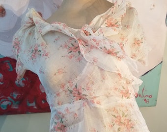 FREE SHIPPING 1930 Organza Gown