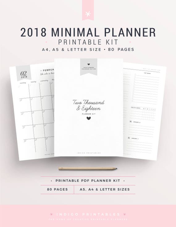 2018 2018 weekly planner