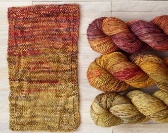 Hand Dyed Sock Yarn Superwash Merino - Single Merino Wool - Speckled yarn merino - Yarntoyou - SKINNY MERINO - Sunny Collection