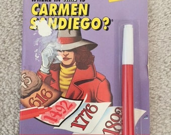 1991 Where In The World Is Carmen Sandiego Mark and See book