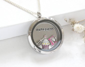 Baking Themed Necklace, Baker's Necklace, Baking Necklace, Food Lovers Jewelry, Gift for Food Lover, Grandma necklace, Christmas jewelry