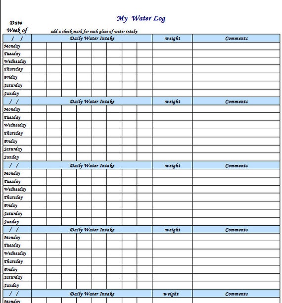 Moisture Water Damage Drying Log Template