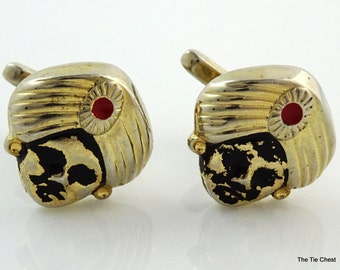 Vintage Cufflinks Sultan Hickok Mens Jewelry Novelty