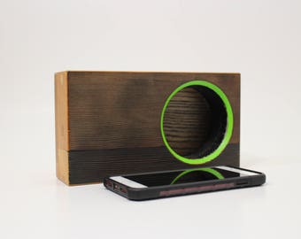 iPhone Speaker Dock / Audio Amplifier / Portable Acoustic Speaker by Recovered Design