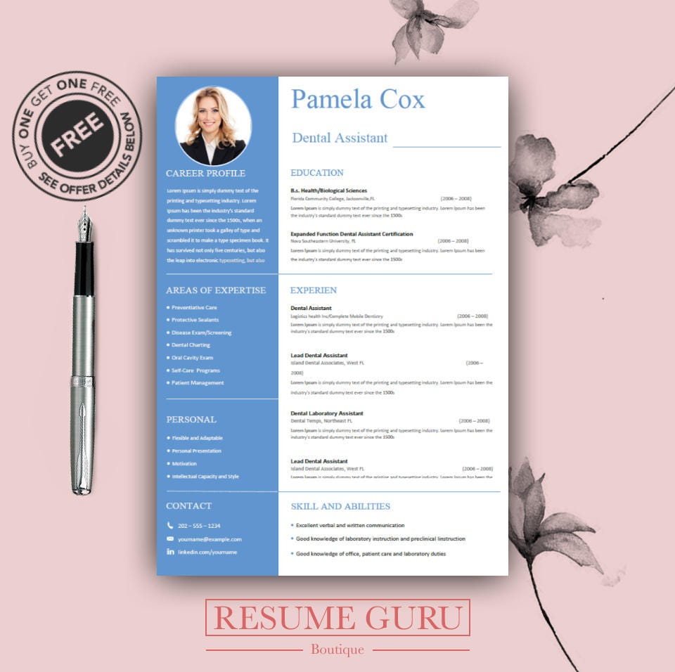 Teacher Resume Template Cover Letter for MS Word Medical