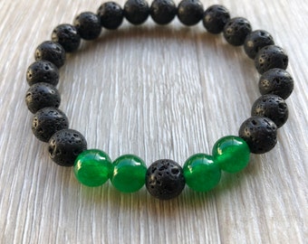 Gemstone + Lava Diffuser Bracelet