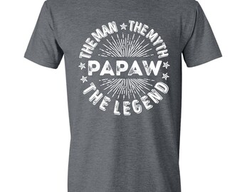 Papaw Shirt the Man the Myth Christmas Gift Personalized Father Gift for Papaw Grandparent shirts Papaw Poppy Gifts Grandfather Grandad