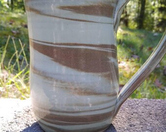 Coffee Cup. Coffee Mug. Large. Green. Beautiful handmade pottery cup. Unique, no two are exactly the same.