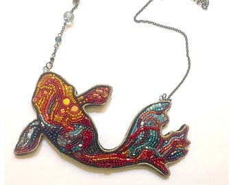 Koi Fish beaded necklace