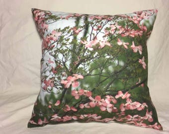 Flowering Tree Photo Pillow Cover