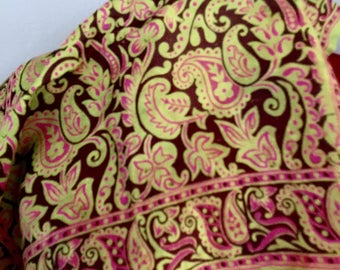 Vintage Made in India Silk Paisley Scarf