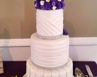 Pleated Faux Wedding Cake