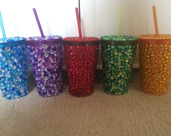 Customizable Rhinestone Tumbler Cup