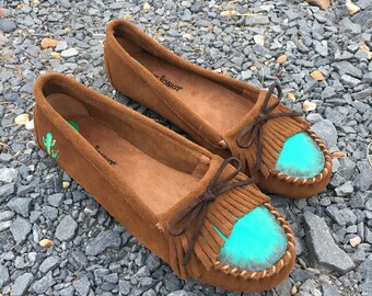 Custom Painted Minnetonka Moccasins