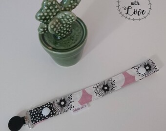 Pacifier (flowers pink-black)