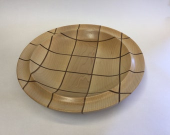 Maple and walnut platter