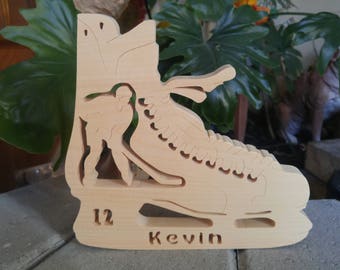 Personalized Wooden Hockey Skate