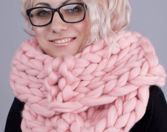 Super Chunky Scarf, Knitted Scarf, Scarf, Wool Scarf, Oversized Scarf, Super Bulky Yarn, Knit Scarf.