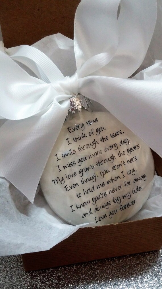 Memorial Ornament In Memory Gift Loss of Husband Loss of Wife