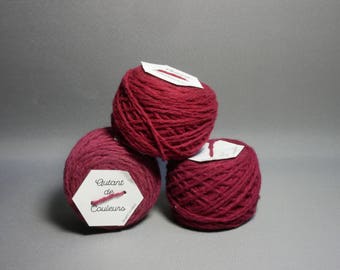 magenta Merino, naturally hand dyed wool