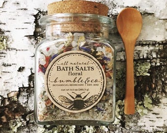 Mother's Day Gift | Bath Salts | All Natural Gift For Her | Botanical Bath Soak | Himalayan Bathing Salts | Floral Bath Salts | Gift for Her