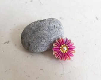 Obidome, Pink flower Kimono obi accessory o003
