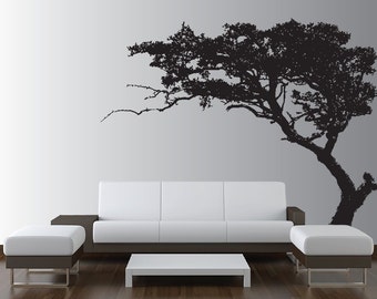 Large Wall Tree Decal Forest Decor Vinyl Sticker Highly Detailed Removable Nursery 1131 (5 feet tall)