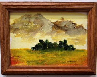 Original Painting, Lanscape Painting, Rescued Frame, Original Art, Winjimir, Home Decor, Office Decor, Design, Recycled, Wall Art, Gift,