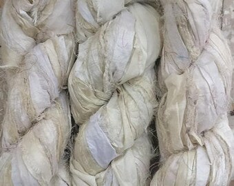 400 grams 4 skeins of choice recycled silk ribbon knitting crochet craft embellishment yarn