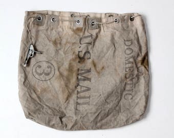 US Mail Domestic carrier bag circa 1981, canvas mail bag