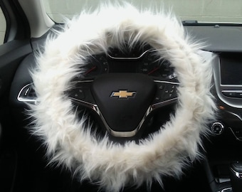 Steering Wheel Cover, Fuzzy Wheel Cover, Boho Wheel Cover, Furry Car Decor Accessories for Women