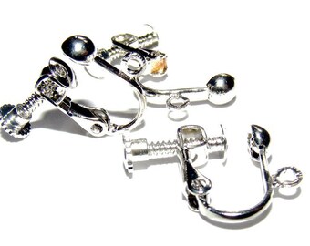 Large 17mm silver light x 2 screw Clips