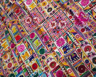 Indian patchwork quilt, Gypsy bedding, vintage Banjara tribal, bohemian tapestry, boho bedding, hippie decor,