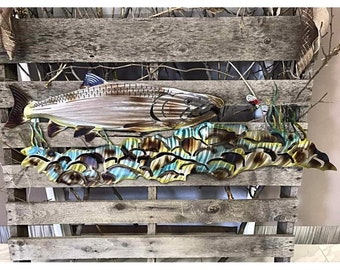 Underwater Fish Scene Metal Wall Art