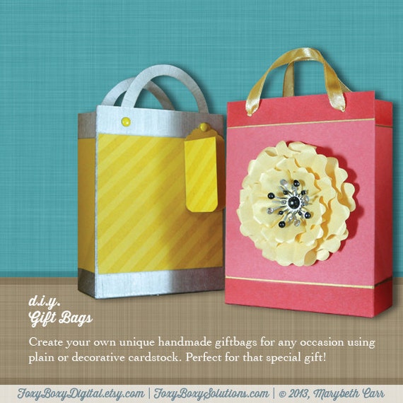 diy gift bag instructions template create your own unique