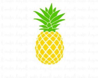 Pineapple SVG, Pineapple Monogram SVG, SVG Files, Cricut Cut Files, Silhouette Cut Files